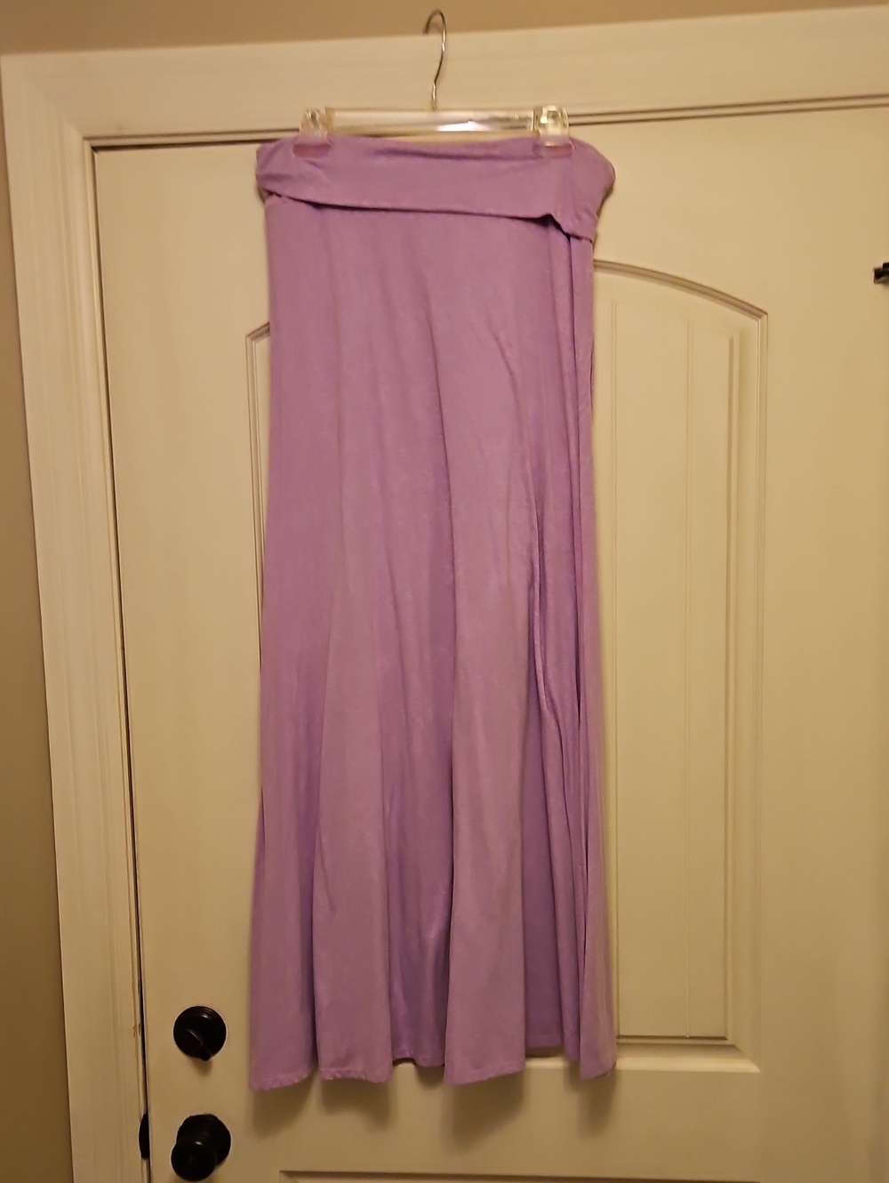 LuLaRoe Lavender Maxi Skirt with Fold-Over Waist